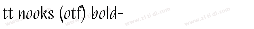tt nooks (otf) bold字体转换